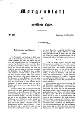 Morgenblatt für gebildete Leser (Morgenblatt für gebildete Stände) Donnerstag 20. März 1851