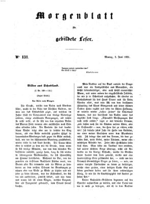 Morgenblatt für gebildete Leser (Morgenblatt für gebildete Stände) Montag 2. Juni 1851