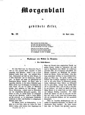 Morgenblatt für gebildete Leser (Morgenblatt für gebildete Stände) Sonntag 23. April 1854