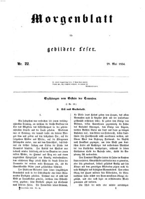 Morgenblatt für gebildete Leser (Morgenblatt für gebildete Stände) Sonntag 28. Mai 1854
