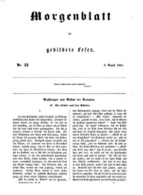 Morgenblatt für gebildete Leser (Morgenblatt für gebildete Stände) Sonntag 6. August 1854