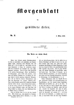 Morgenblatt für gebildete Leser (Morgenblatt für gebildete Stände) Sonntag 2. März 1856