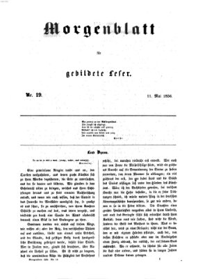 Morgenblatt für gebildete Leser (Morgenblatt für gebildete Stände) Sonntag 11. Mai 1856