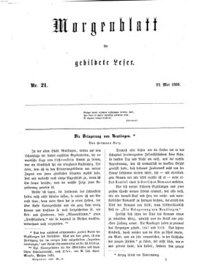 Morgenblatt für gebildete Leser (Morgenblatt für gebildete Stände) Sonntag 22. Mai 1859