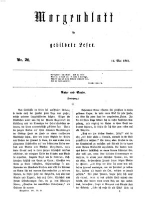 Morgenblatt für gebildete Leser (Morgenblatt für gebildete Stände) Dienstag 14. Mai 1861