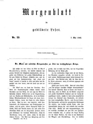 Morgenblatt für gebildete Leser (Morgenblatt für gebildete Stände) Mittwoch 7. Mai 1862