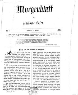 Morgenblatt für gebildete Leser (Morgenblatt für gebildete Stände) Sonntag 1. Januar 1865