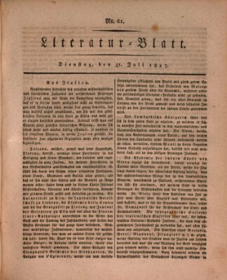 Morgenblatt für gebildete Stände Dienstag 31. Juli 1827