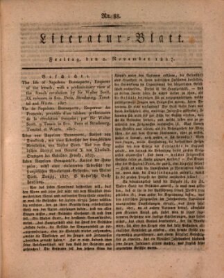 Morgenblatt für gebildete Stände Freitag 2. November 1827