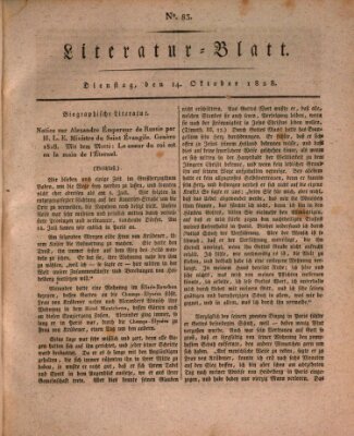 Morgenblatt für gebildete Stände Dienstag 14. Oktober 1828