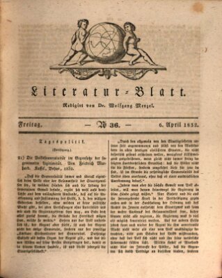 Morgenblatt für gebildete Stände Freitag 6. April 1832