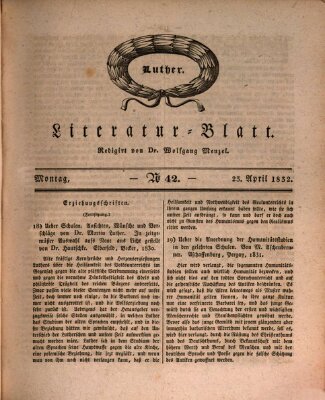 Morgenblatt für gebildete Stände Montag 23. April 1832