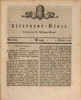 Morgenblatt für gebildete Stände Mittwoch 3. Oktober 1832