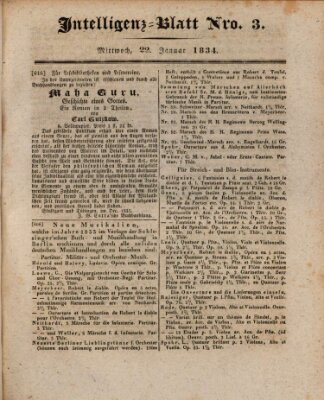 Morgenblatt für gebildete Stände Mittwoch 22. Januar 1834
