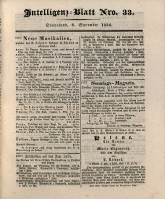 Morgenblatt für gebildete Stände Samstag 6. September 1834
