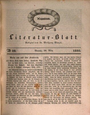 Morgenblatt für gebildete Stände Montag 16. März 1835