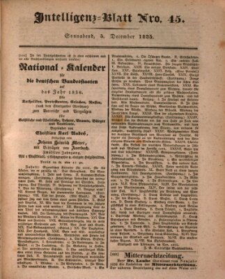 Morgenblatt für gebildete Stände Samstag 5. Dezember 1835