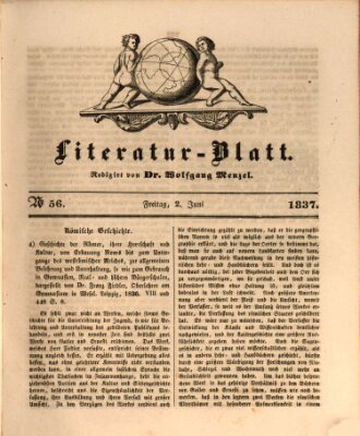 Morgenblatt für gebildete Leser (Morgenblatt für gebildete Stände) Freitag 2. Juni 1837