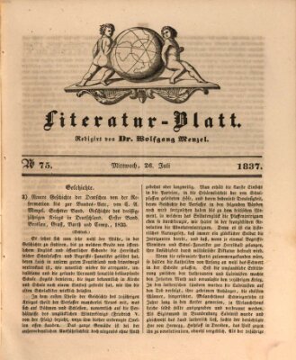 Morgenblatt für gebildete Leser (Morgenblatt für gebildete Stände) Mittwoch 26. Juli 1837