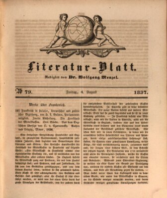 Morgenblatt für gebildete Leser (Morgenblatt für gebildete Stände) Freitag 4. August 1837