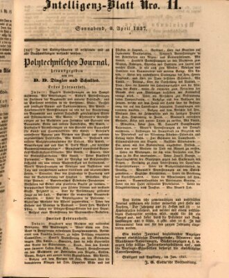 Morgenblatt für gebildete Leser (Morgenblatt für gebildete Stände) Samstag 8. April 1837