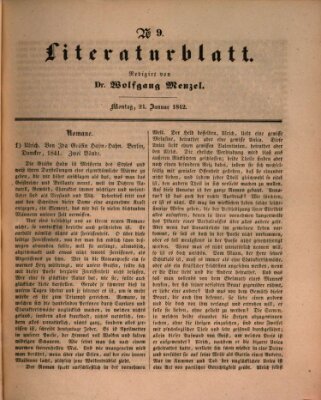 Morgenblatt für gebildete Leser (Morgenblatt für gebildete Stände) Montag 24. Januar 1842