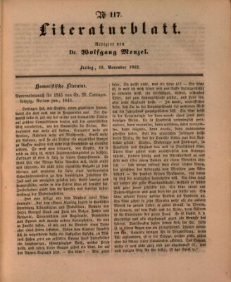 Morgenblatt für gebildete Leser (Morgenblatt für gebildete Stände) Freitag 18. November 1842
