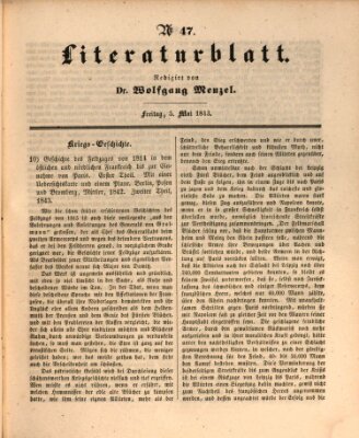Morgenblatt für gebildete Leser (Morgenblatt für gebildete Stände) Freitag 5. Mai 1843