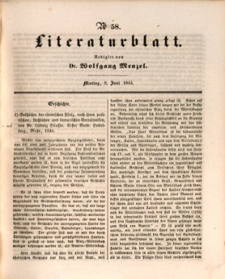 Morgenblatt für gebildete Leser (Morgenblatt für gebildete Stände) Montag 9. Juni 1845