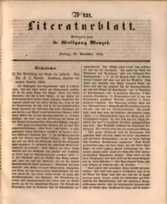 Morgenblatt für gebildete Leser (Morgenblatt für gebildete Stände) Freitag 28. November 1845