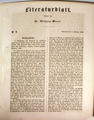 Morgenblatt für gebildete Leser (Morgenblatt für gebildete Stände) Samstag 5. Februar 1848