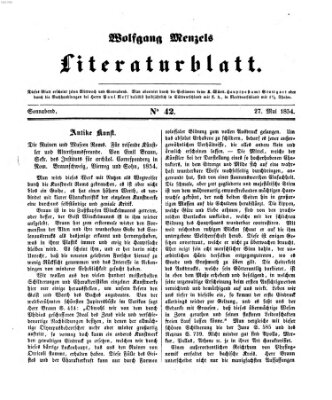 Literaturblatt (Morgenblatt für gebildete Stände) Samstag 27. Mai 1854