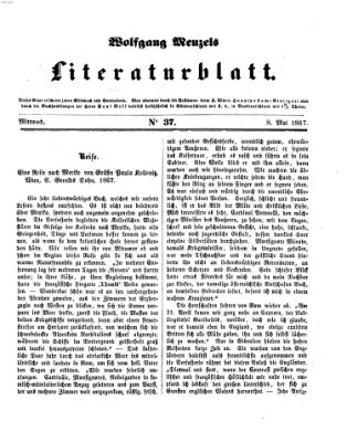Literaturblatt (Morgenblatt für gebildete Stände) Mittwoch 8. Mai 1867