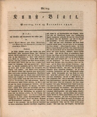 Morgenblatt für gebildete Stände Montag 25. Dezember 1826