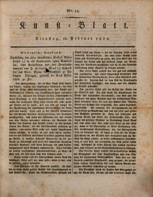 Morgenblatt für gebildete Stände Dienstag 16. Februar 1830