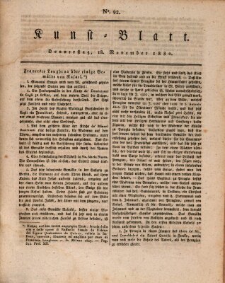 Morgenblatt für gebildete Stände Donnerstag 18. November 1830