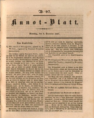 Morgenblatt für gebildete Leser (Morgenblatt für gebildete Stände) Dienstag 5. Dezember 1837