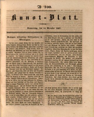 Morgenblatt für gebildete Leser (Morgenblatt für gebildete Stände) Donnerstag 14. Dezember 1837