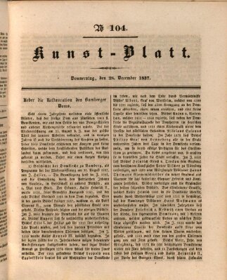 Morgenblatt für gebildete Leser (Morgenblatt für gebildete Stände) Donnerstag 28. Dezember 1837