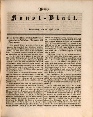 Morgenblatt für gebildete Leser (Morgenblatt für gebildete Stände) Donnerstag 11. April 1839