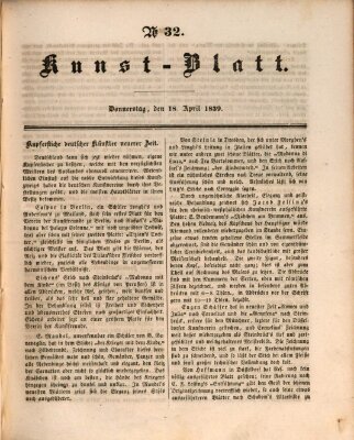 Morgenblatt für gebildete Leser (Morgenblatt für gebildete Stände) Donnerstag 18. April 1839