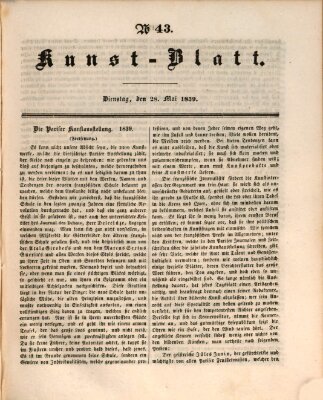 Morgenblatt für gebildete Leser (Morgenblatt für gebildete Stände) Dienstag 28. Mai 1839