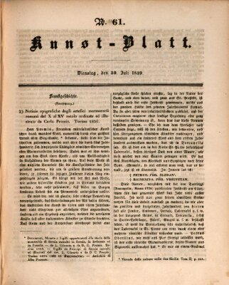 Morgenblatt für gebildete Leser (Morgenblatt für gebildete Stände) Dienstag 30. Juli 1839