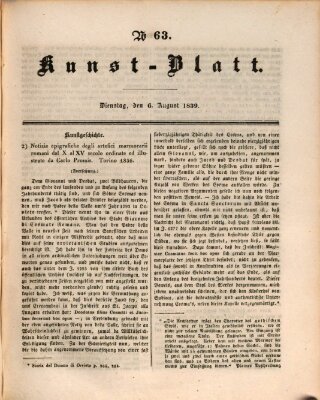 Morgenblatt für gebildete Leser (Morgenblatt für gebildete Stände) Dienstag 6. August 1839