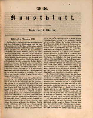Morgenblatt für gebildete Leser (Morgenblatt für gebildete Stände) Dienstag 10. März 1840