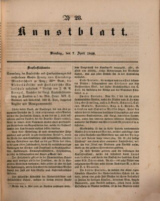 Morgenblatt für gebildete Leser (Morgenblatt für gebildete Stände) Dienstag 7. April 1840
