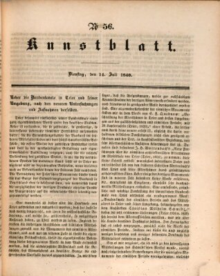 Morgenblatt für gebildete Leser (Morgenblatt für gebildete Stände) Dienstag 14. Juli 1840