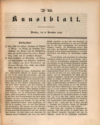 Morgenblatt für gebildete Leser (Morgenblatt für gebildete Stände) Dienstag 3. November 1840