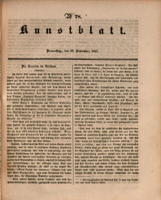 Morgenblatt für gebildete Leser (Morgenblatt für gebildete Stände) Donnerstag 28. September 1843