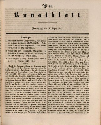 Morgenblatt für gebildete Leser (Morgenblatt für gebildete Stände) Donnerstag 15. August 1844